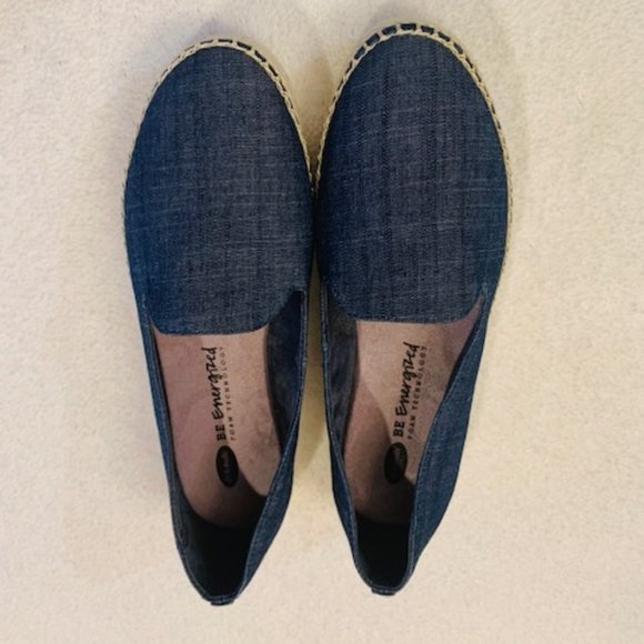 Dr. Scholls Find Me Blue Denim Espadrille Slip-On Shoes - Size 11  NWOT - Picture 2 of 7